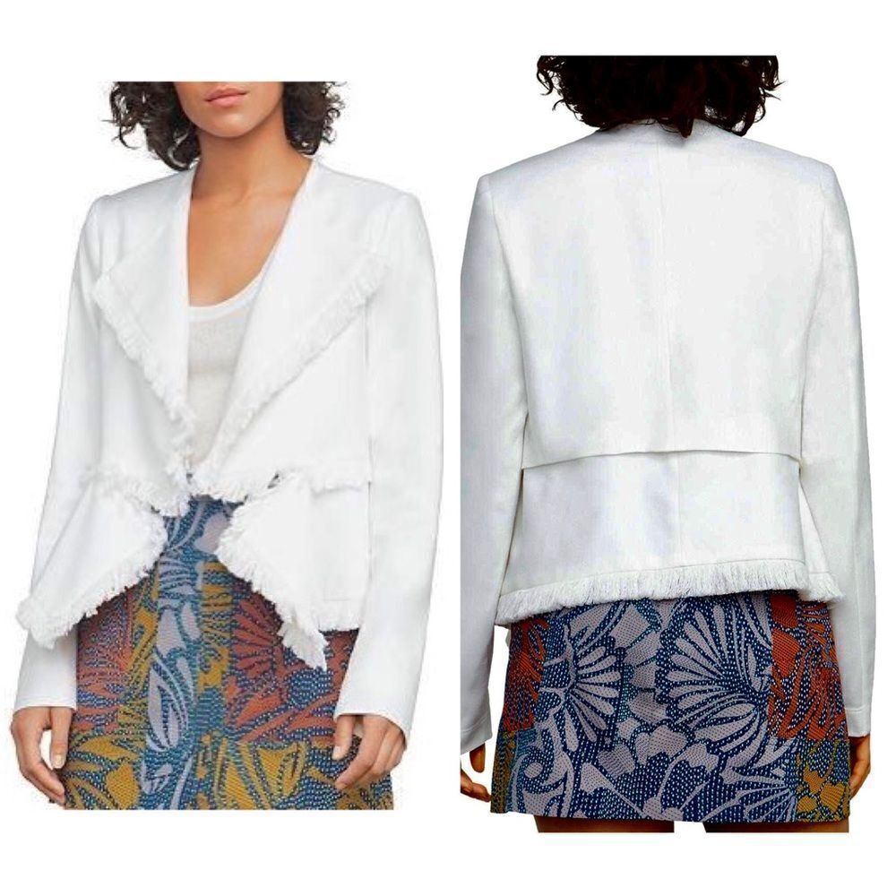BCBGMAXAZRIA Wade Tiered Fringe Jacket BNWT